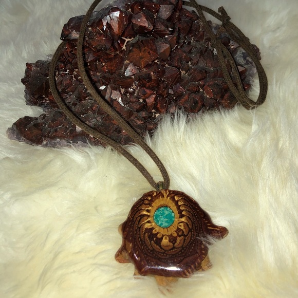 Crushed Turquoise ThirdEye Pinecone 🌲✨ - Picture 2 of 2